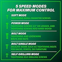 Vista 11 de Metabo HPT 18V MultiVolt - Controlador de impacto inalámbrico de triple martillo BOLT, kit de controlador de impacto con estuche, 2