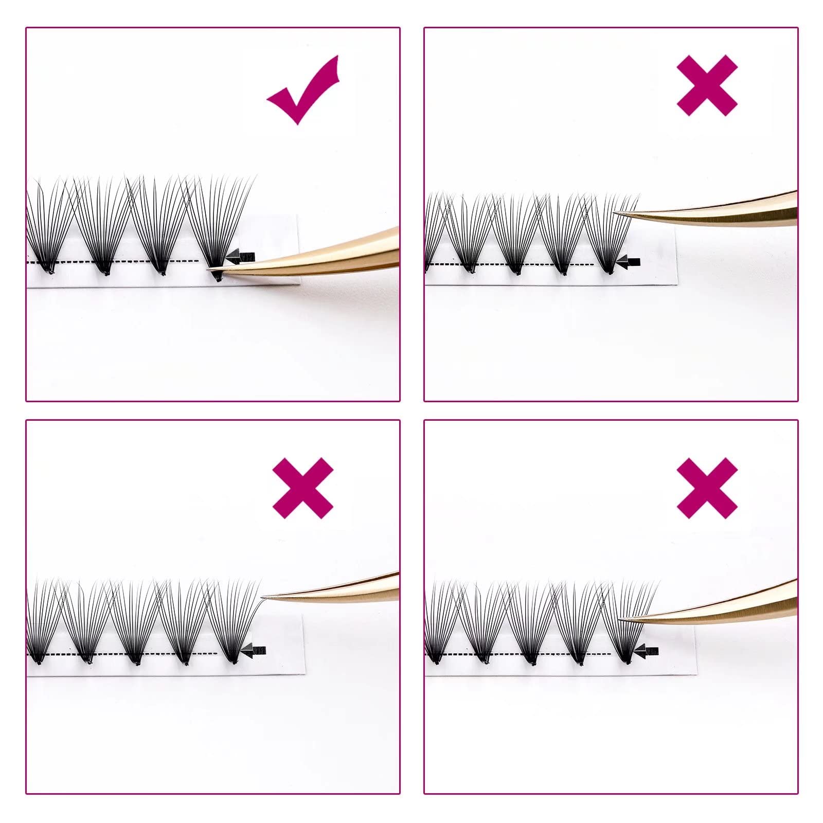 Volumen Ruso 10D 0.07mm C Curl 15mm Prefabricados Extensiones de Pestañas Volume Lashes Extension Ruso Pestañas — view 158