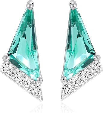 Quadri - Pendientes de Plata de ley 925 Circonitas - Forma de Coraz n, Circular, Redondo, Solitario - Made in Italy -Idea para regalo - Caja de regalo incluida