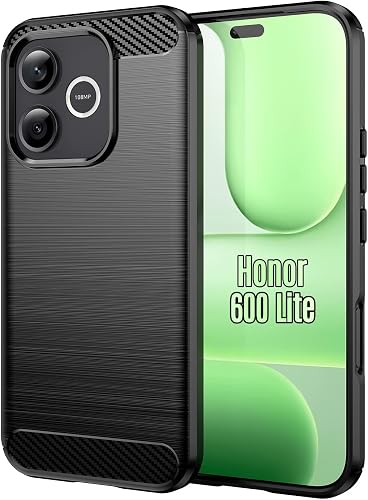 CellTime Case Compatible with Honor 600 Lite Carbon Fiber Design Cover - Black