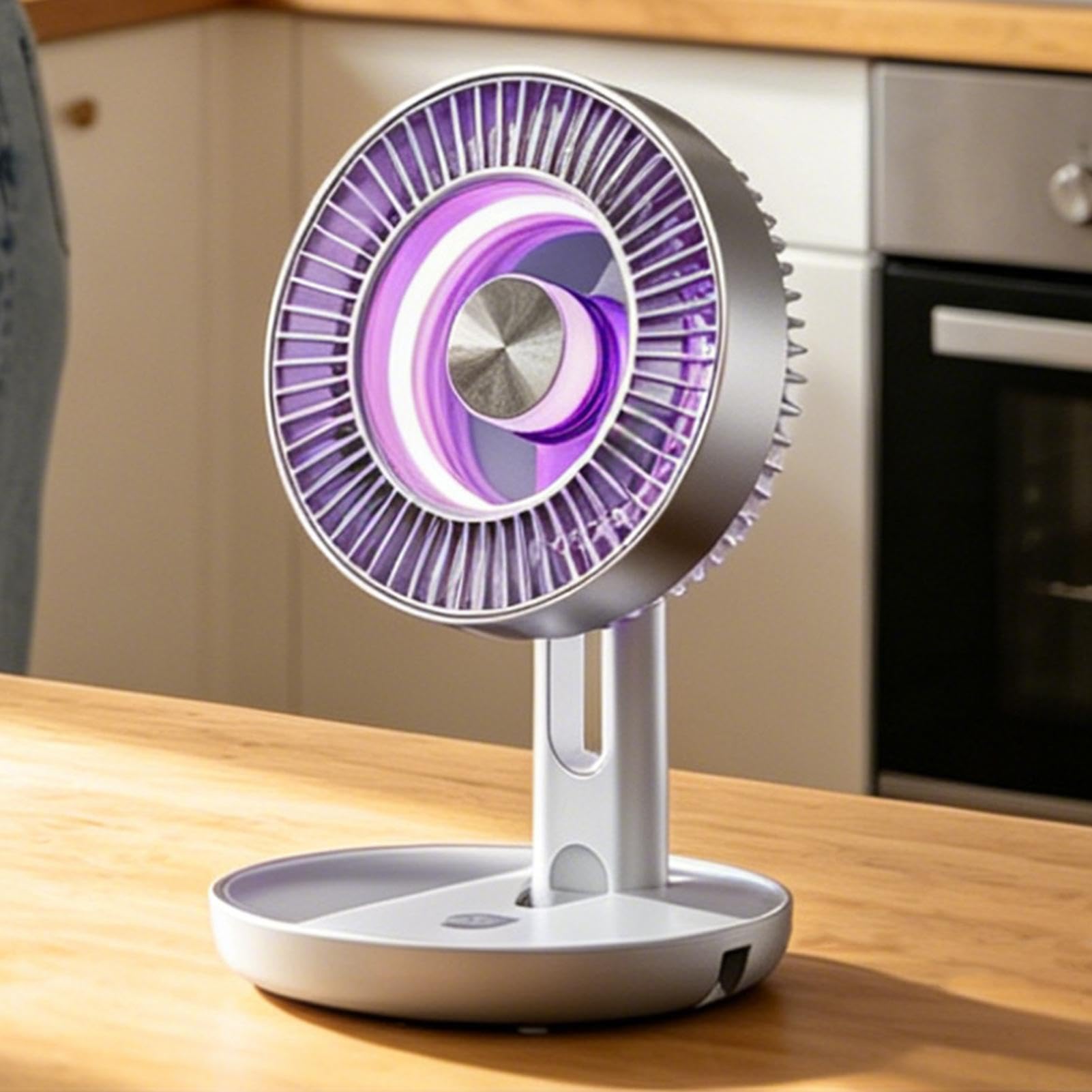 Ventilatore USB Da Scrivania 5 Velocità Ventilatore Silenzioso Pieghevole | Ventilatore Da Scrivania per auto viaggi casa comodino lavoro computer