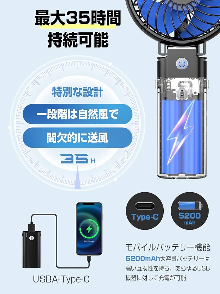 5 IN 1 ハンドヘルドファン 9000mAh 71cwxjjItoL._UF350,350_QL50_.jpg