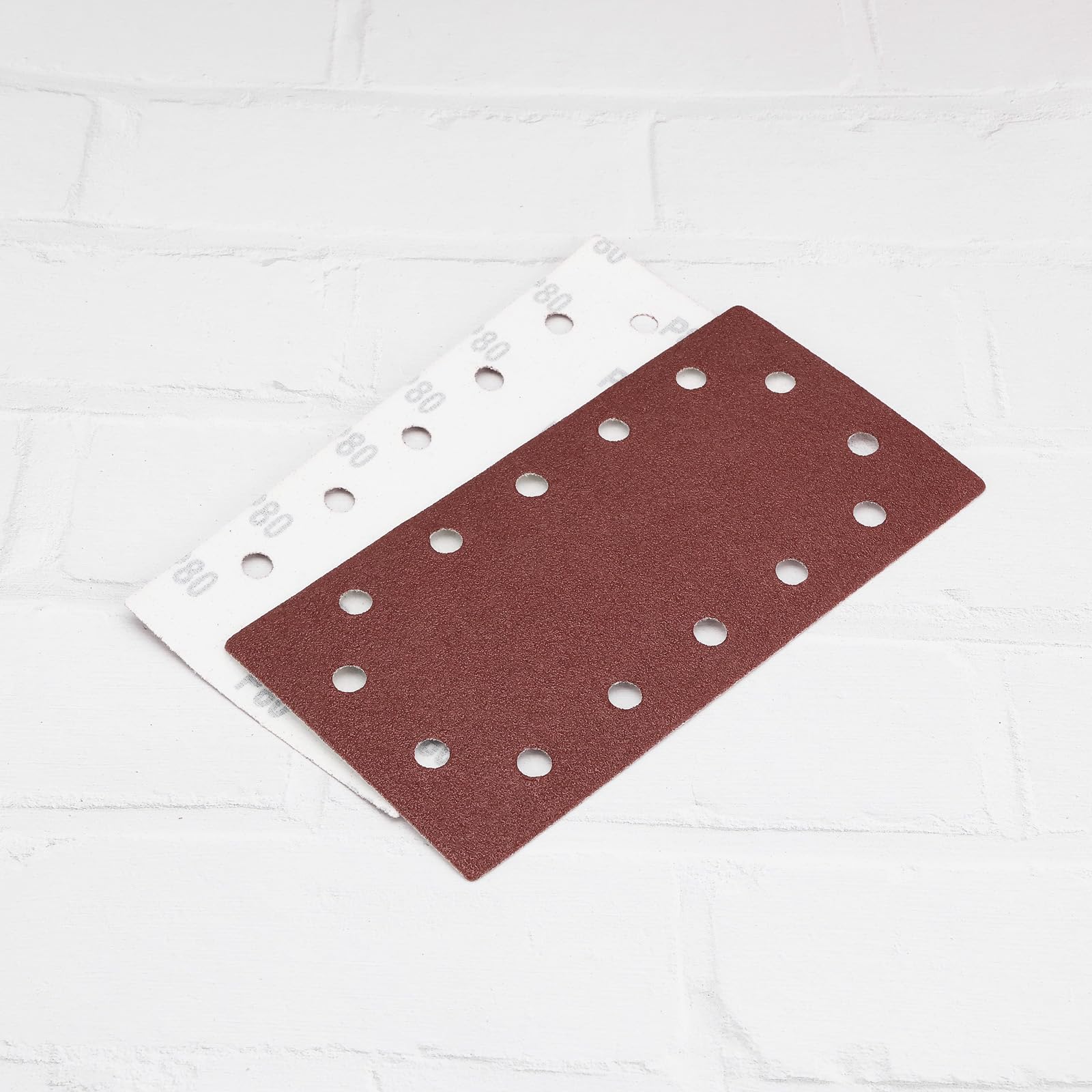 SG Store 40 Hojas Juego de Lija de 115 X 230 Mm Almohadillas para Lijar con Gancho Y Bucle de 1/2 Pulgada para Lijadoras Orbitales Grano Mixto 60/80/120/240
