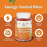 Vista 5 de Potentes gomitas de vitamina B6 para adultos, potentes suplementos de complejo de vitamina B para hombres y mujeres para apoyar el sistema nervioso