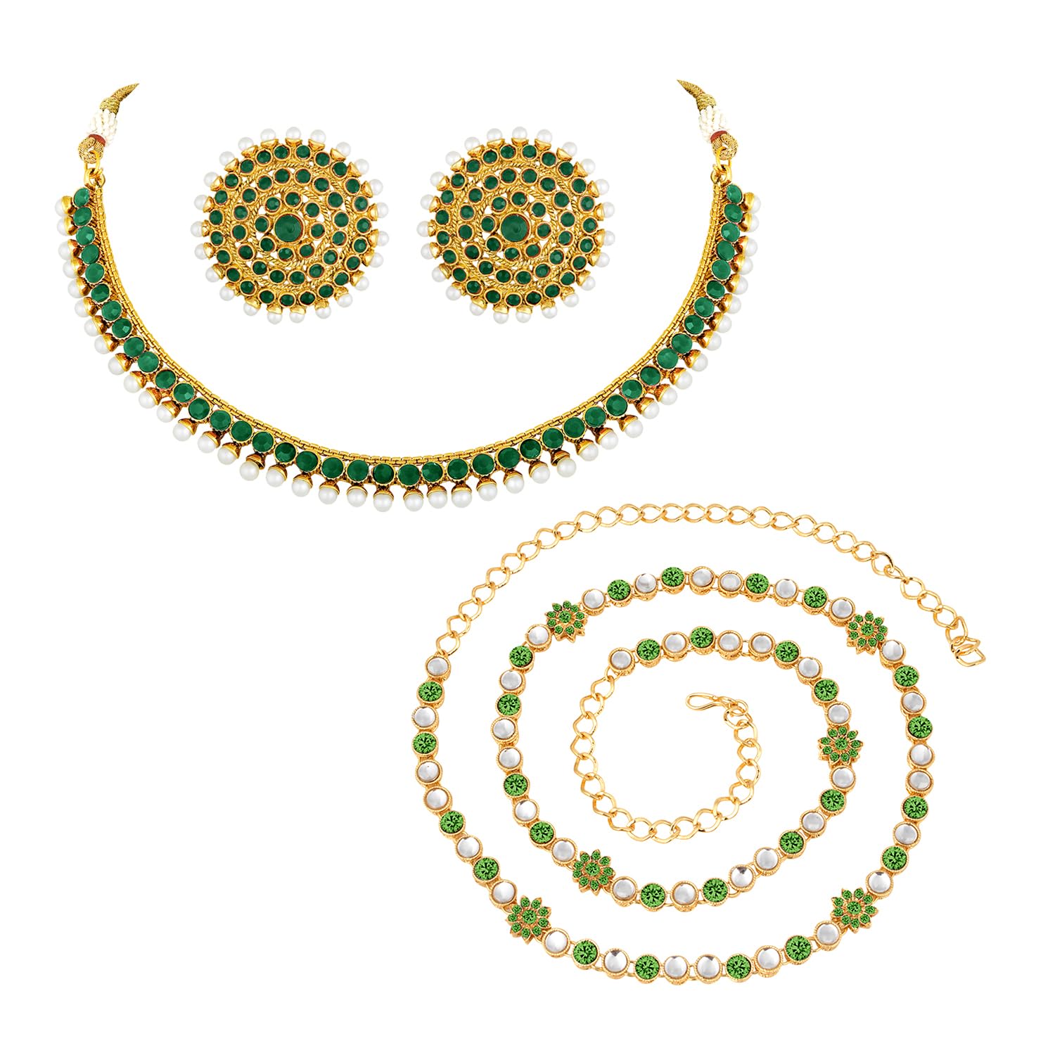 peora Traditional Ethnic Necklace & Jewellery Set Gift for Women-picture-46