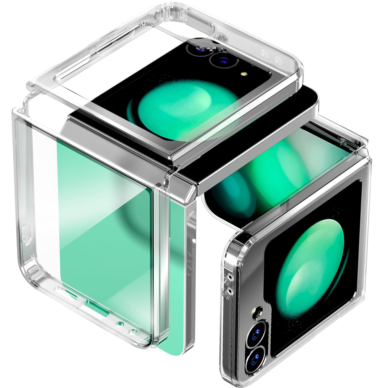 Case with Flexible Hinge Rib for Samsung Galaxy Z Flip6 2024 - Shockproof Protection Yellowing Resistant Basic Phone Case for Galaxy ZFlip6 - Clear