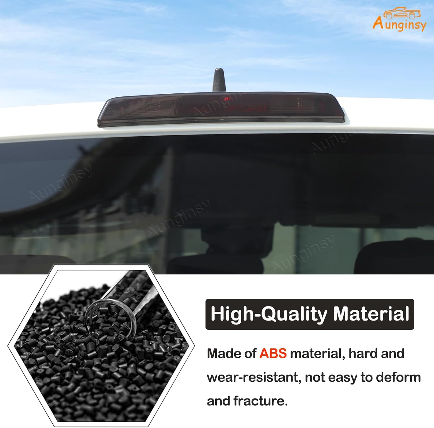 Car Third 3rd Brake Light Cover Trim Compatible with Nissan Frontier 2022-2025 Third Brake High-position Center Light 3rd Brake Tail Light Shell Cover High Mount Stop Lamp Protection ABS Accessories