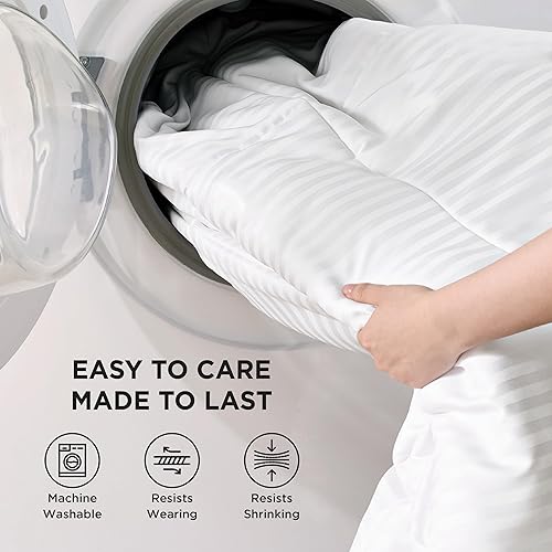 Miniatura 9 de Bedsure Relleno de edredón tamaño individual XL, edredón ligero, relleno de edredón refrescante, edredón de verano alternativo de plumón con 8
