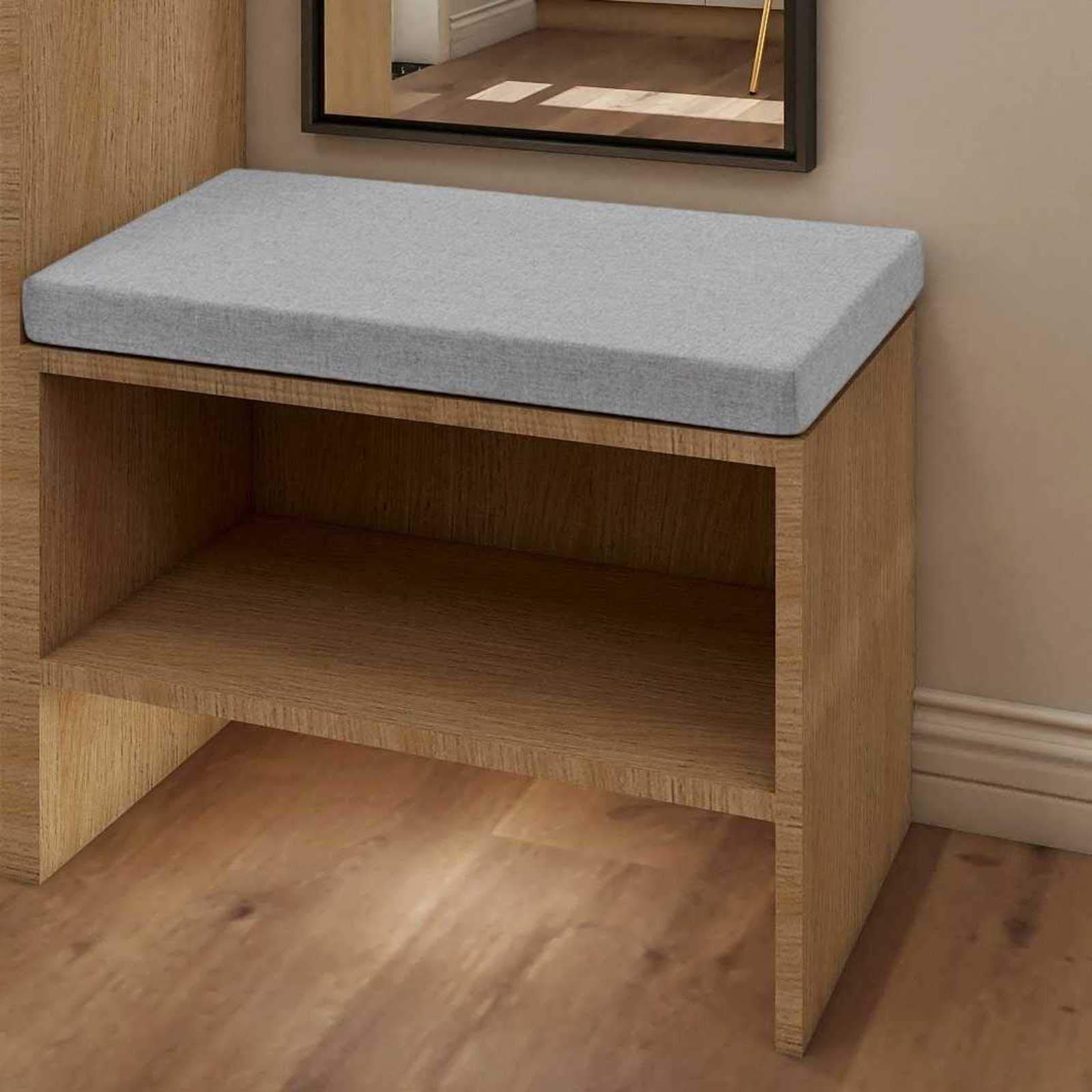 Coussin de chaise gris pour canapé de chambre et banc d'entrée