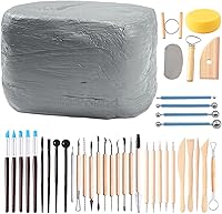 Vista 8 de ReArt Arcilla Natural de Secado al Aire, Arcilla para Cerámica, Arcilla de Modelado Multiusos 20lbs para Esculpir (Terracota)