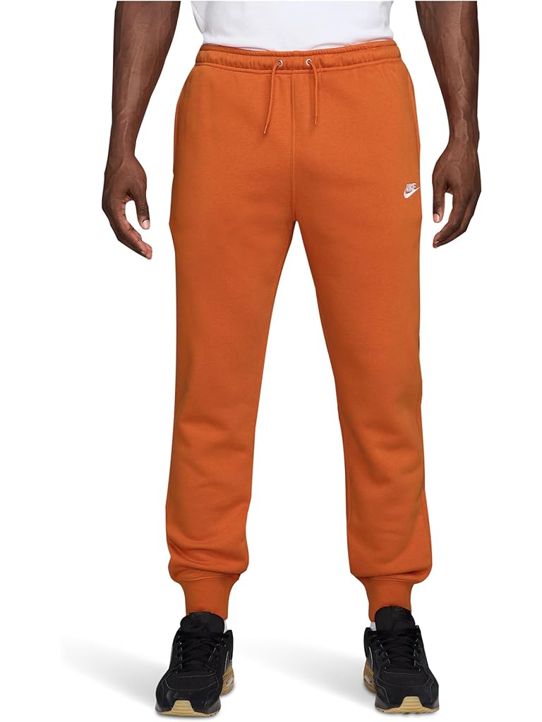 Orange Nike Club Fleece Joggers