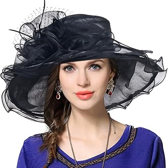 VECRY Women Church Derby Hats Tea Party Bridal Dress Wedding Hat