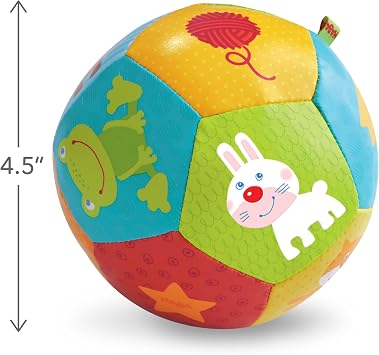 HABA Soft Baby Ball Tummy Time & Sensory Play - 4.5 Infant Play Ball Ideal for Crawling, for Babies 6 Months & Up
