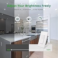 Vista 3 de LEDIARY 20 Pack 6 Inch Ultra Thin Recessed Lighting with Junction Box,6000K Selectable LED Recessed Ceiling Light,1100LM,12W =110W,Dimmable Recessed