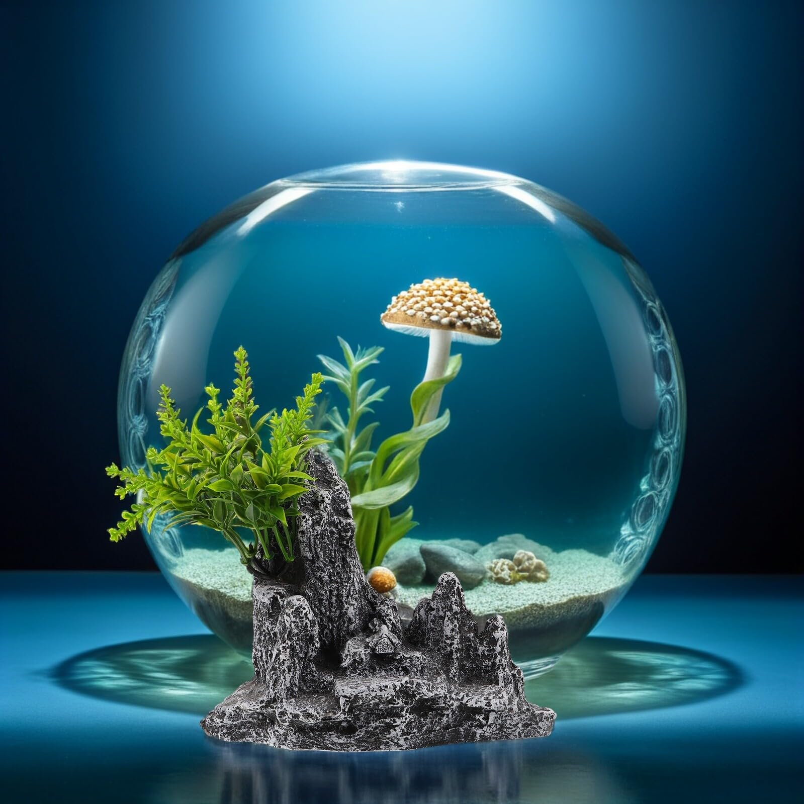 Decoración de Acuario Artificial de Piedra Simulada de Montaña para Paisaje de Pecera Adorno Miniatura para Jardín y Decoración de Escritorio