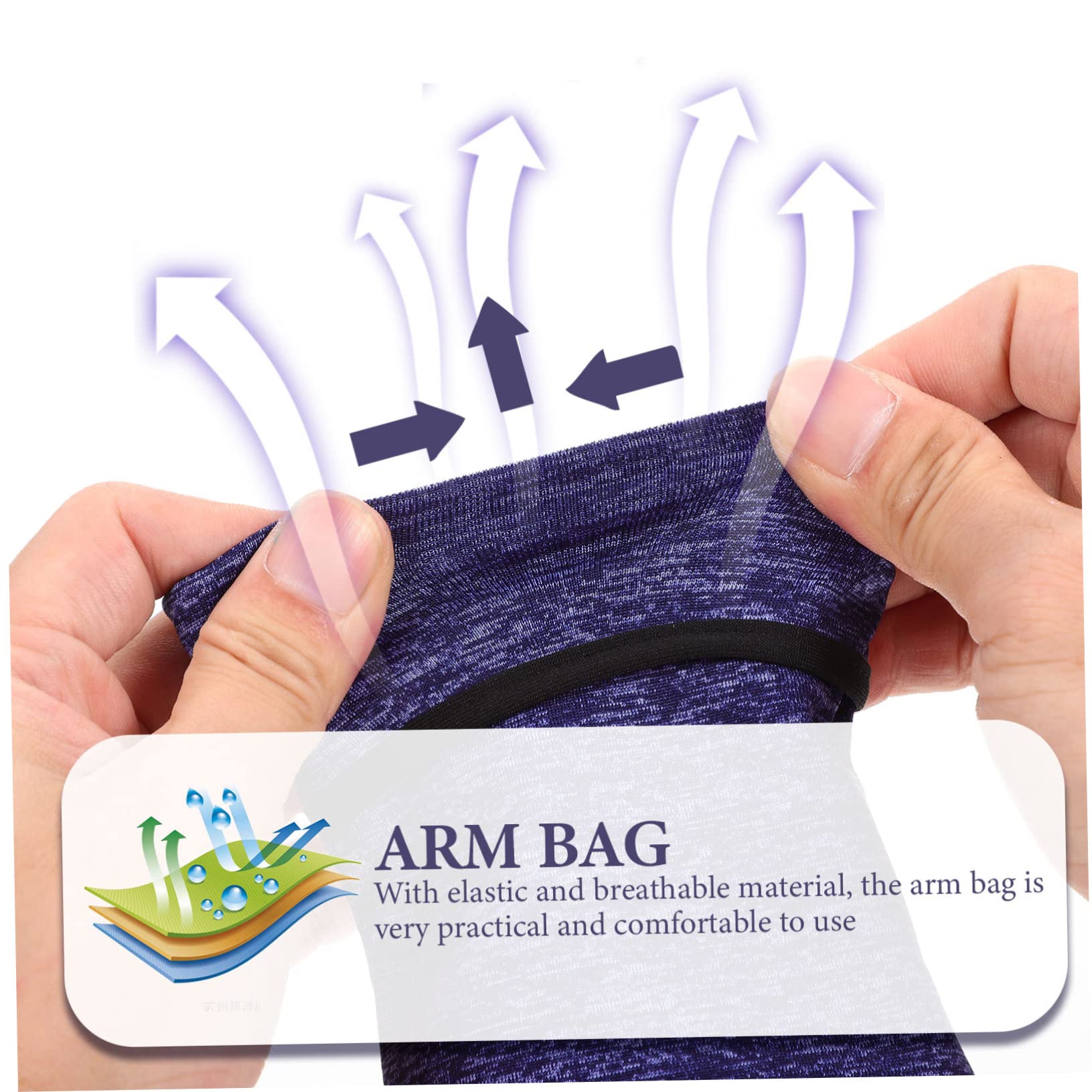 Uonlytech 5piezas Bolso Deportivo para Teléfono Móvil Funda Elástica para Correr Almacenamiento Práctico De Compartimento para Ejercicio y Actividades Al Aire
