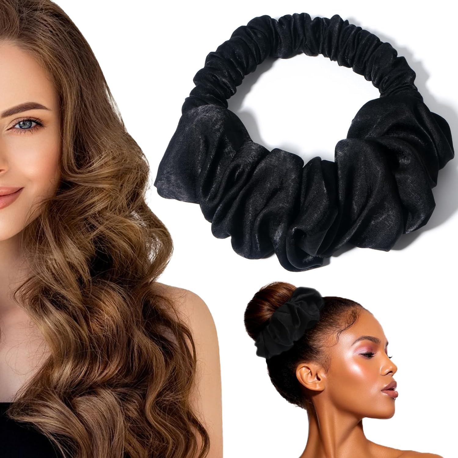Heatless Hair Curler to Sleep In, Soft Heatless Curling Scrunchie, No Heat Curls for Long Hair, Soft Sleep Hair Roller for Sleep in Overnight Soft Sleep Headband