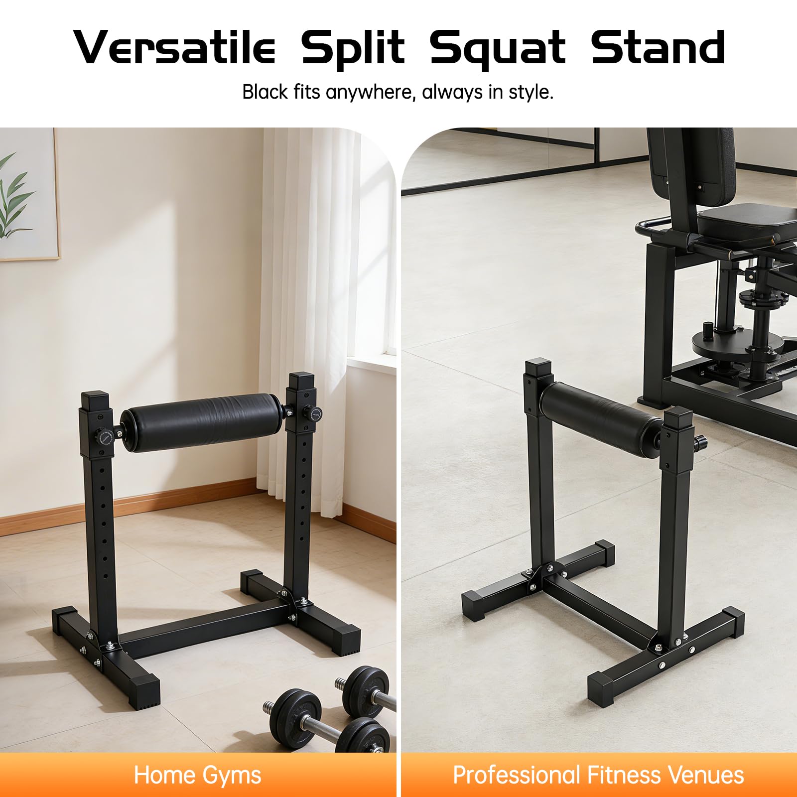 Squat Rack, Split Squat Stand Singolo Leg Squat Roller, supporto per squat per le palestre a casa, 9 livelli regolabili in altezza, portata massima 200 kg
