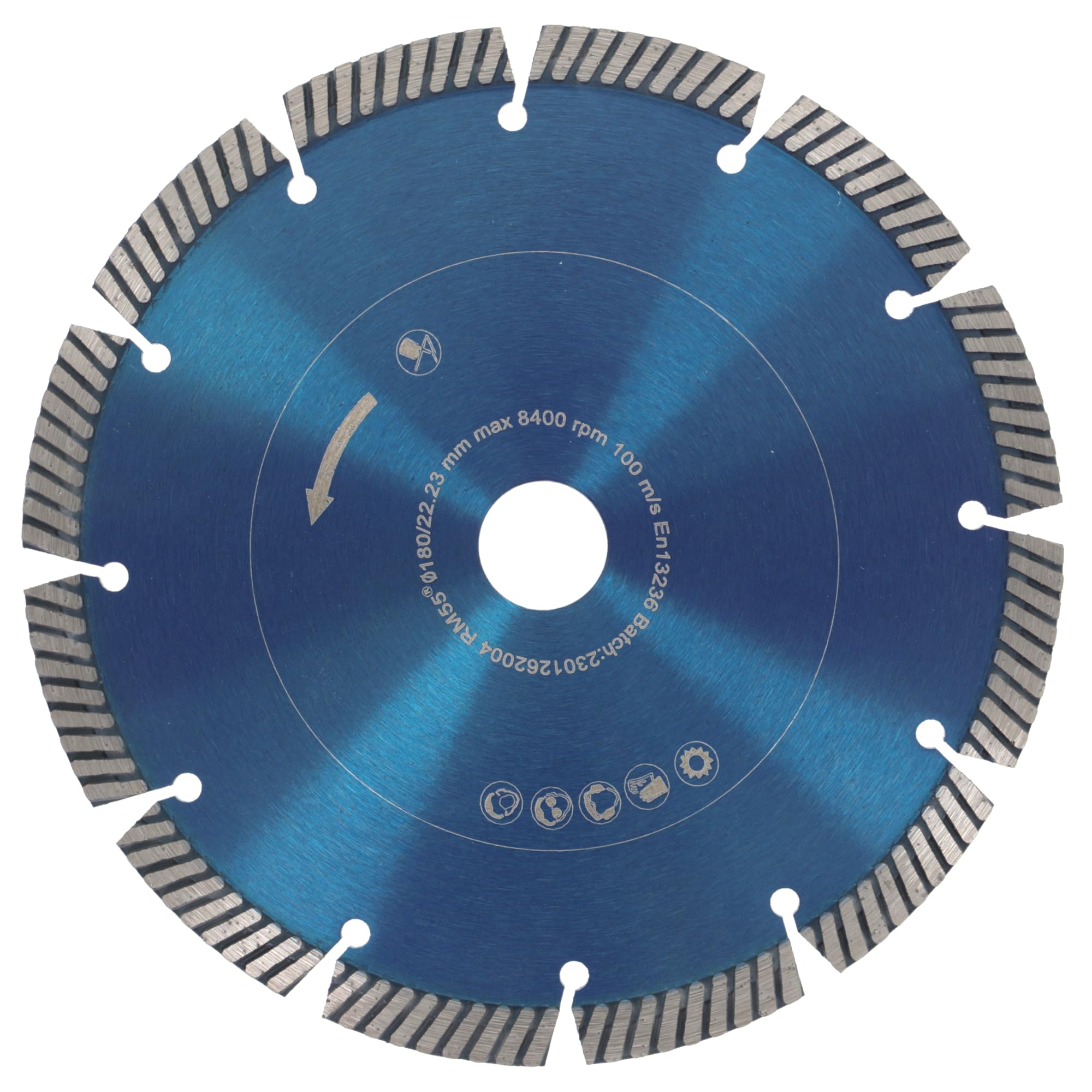 PRODIAMANT Fastcut Disco da taglio diamantato ad alta velocità 180 mm x 22,23 mm per materiali da costruzione molto duri come la pietra arenaria calcarea
