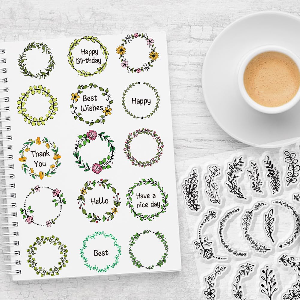 CRASPIRE 4 Stile Tarocchi Albero della Vita Farfalla Timbro di Gomma Trasparente Retro Sigilli in Silicone Trasparente Timbro per Creazione di Biglietti di Diario Scrapbooking Fai-da-Te Album