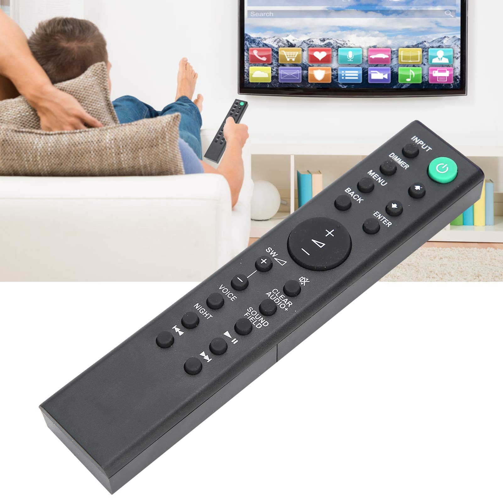 Ausla Telecomando Sostitutivo per Soundbar, Modello ABS AH200U con Portata di 10 M, Compatibile con HT-RT3 HT-CT390 SA-CT390 SA-WCT390 -AH200U, Ideale per l'installazione 'home Theater