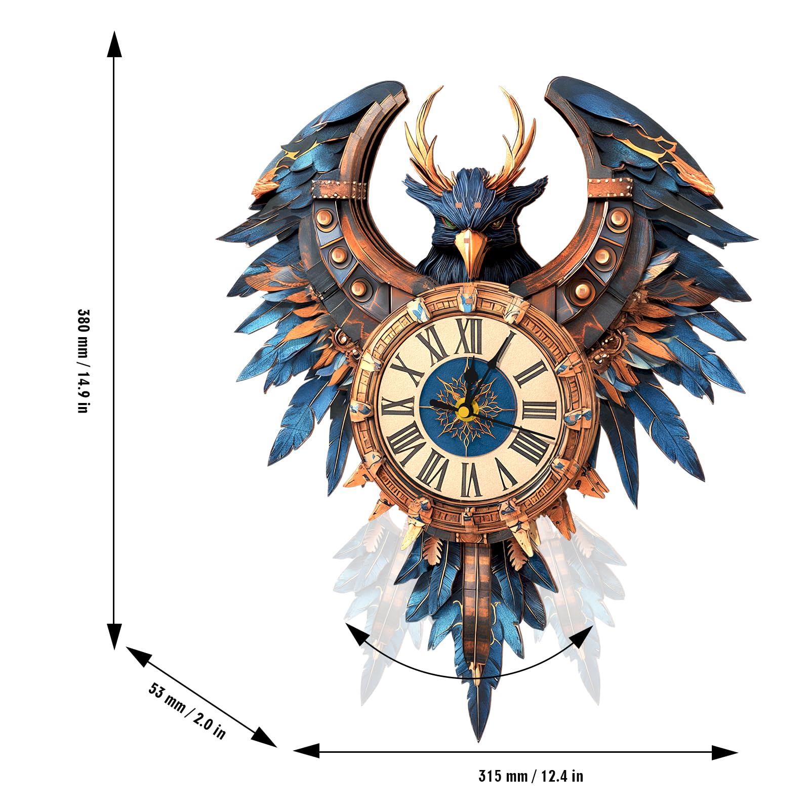 Thunderbird 3D Puzzle Clock Kit - Build Your Own! -3 Thunderbird 3D Puzzle Clock Kit - Build Your Own! -3