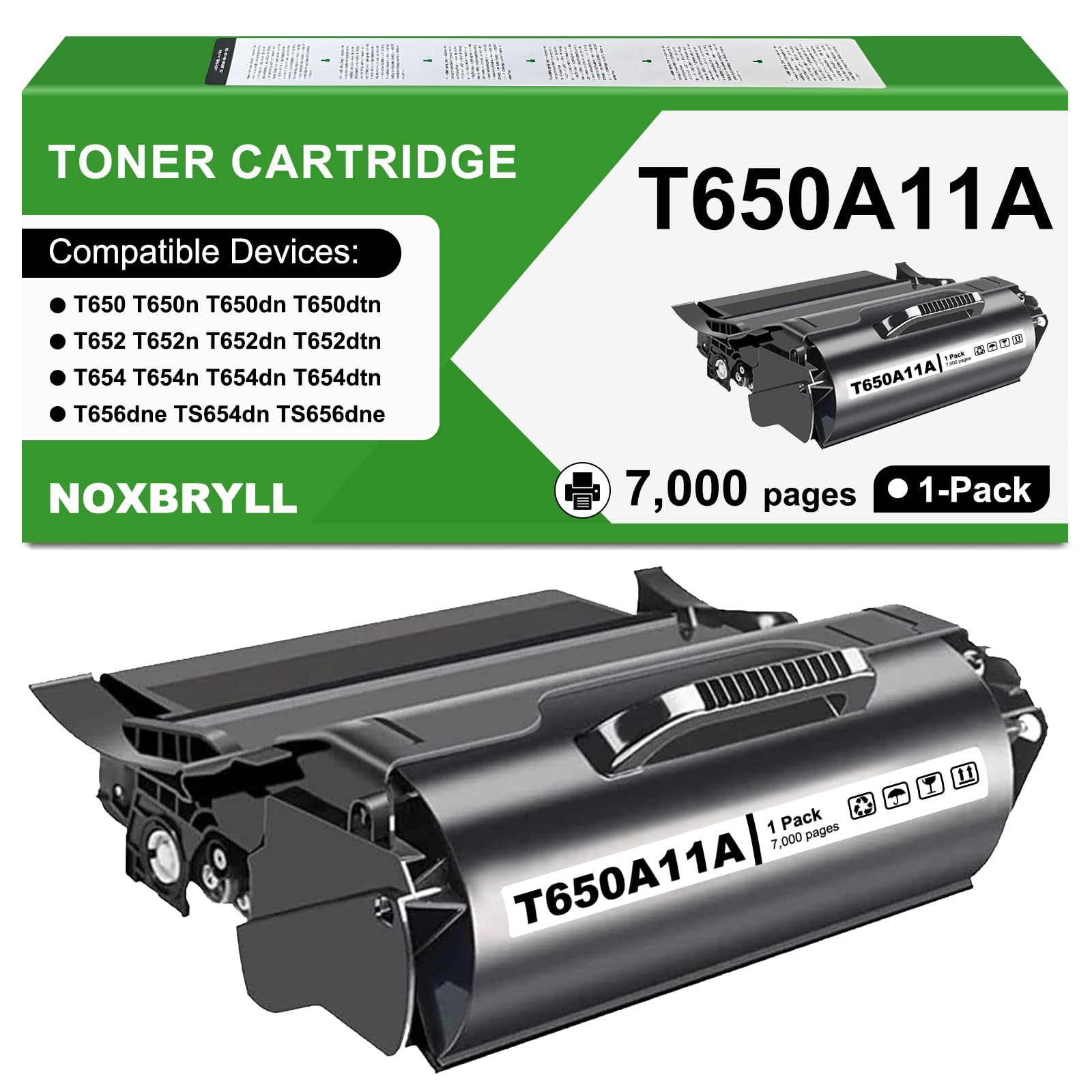 T650A11A Toner Cartridge Compatible for Lexmark T650 T650n T650dn T650dtn T652 T652n T652dn T652dtn T654 T654n T654dn T654dtn T656dne TS654dn TS656dne