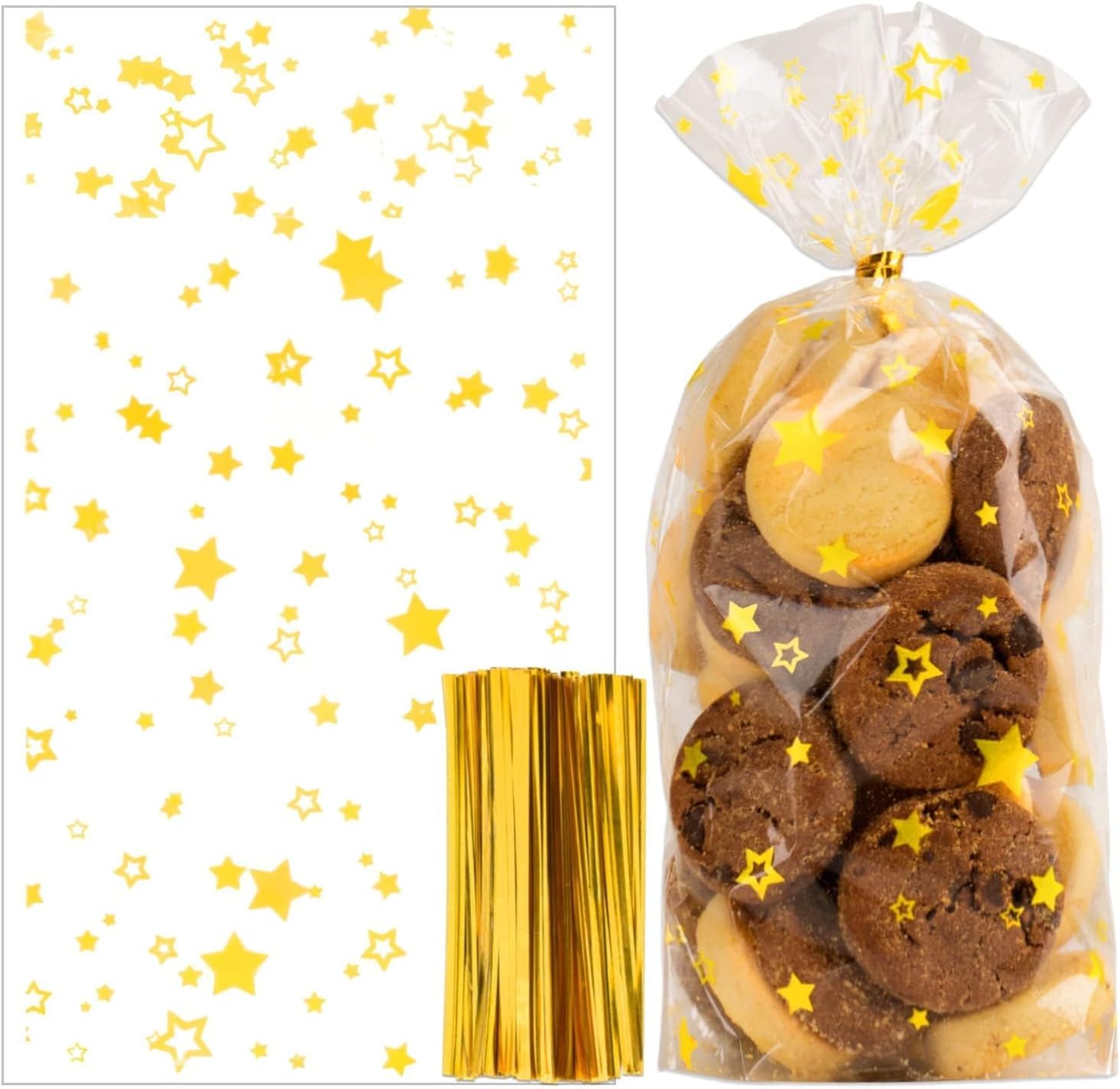 20 Pcs Sachet Kraft Brun, Petite Pochette Cadeau Avec 24 Autocollant, Sac Papier Kraft, Sachet