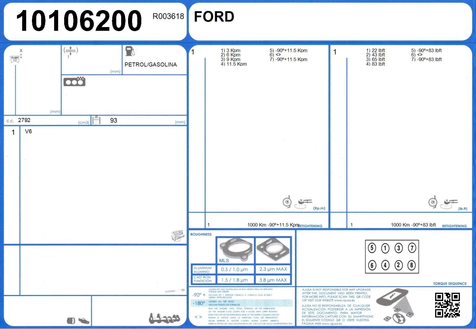 AJUSA 50033100 Kit guarnizioni motore con guarnizione testata con guarnizione tenuta stelo valvola
