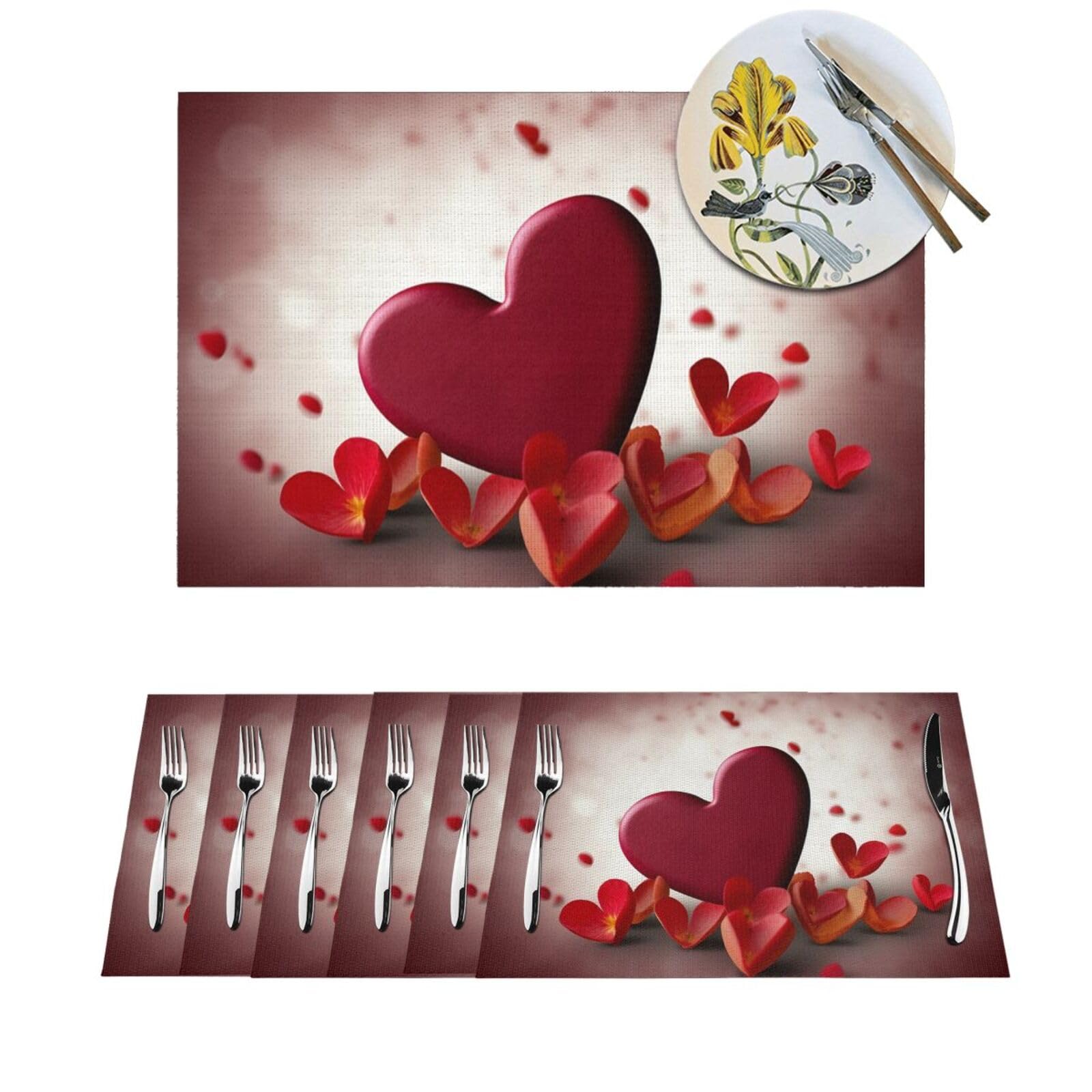 Lot de 6 sets de table de cuisine lavables et antidérapants