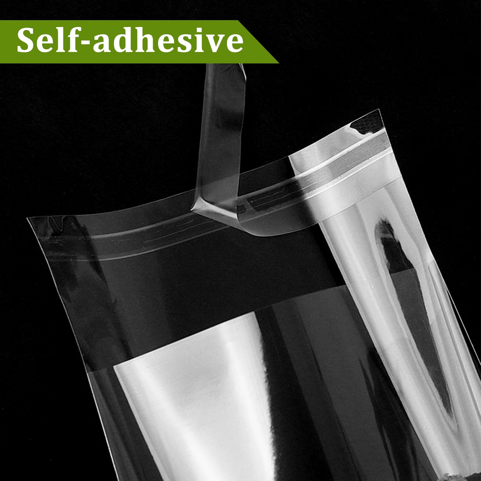 20 x 30cm Cellophane Bags, Big Clear Cellophane Bags, 100Pcs Cookie Bag Plastic Sweet Bag Packaging for Bakery Cookie - Image 3