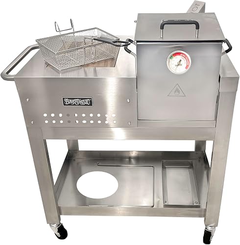 Bayou Classic outdoor cooker, stainless steel