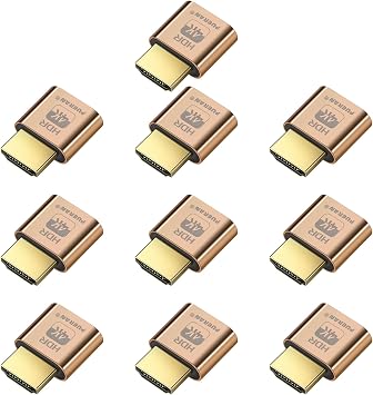 4K HDR HDMI Dummy Plug, Virtual Monitor EDID Emulator, Headless Display Adapter, Supports 4096x2160@60Hz, 3840x2160@60Hz, 1080p@60Hz, HDR Plug & Play for Windows, Mac, Linux4K- HDR-10P