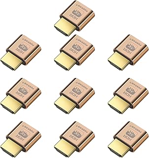 4K HDR HDMI Dummy Plug, Virtual Monitor EDID Emulator, Headless Display Adapter, Supports 4096x2160@60Hz, 3840x2160@60Hz, 1080p@60Hz, HDR Plug & Play for Windows, Mac, Linux(4K- HDR-10P)