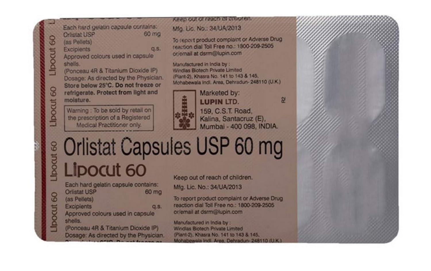 Buy Now Lipocut 60Mg - Strip Of 10 Capsules