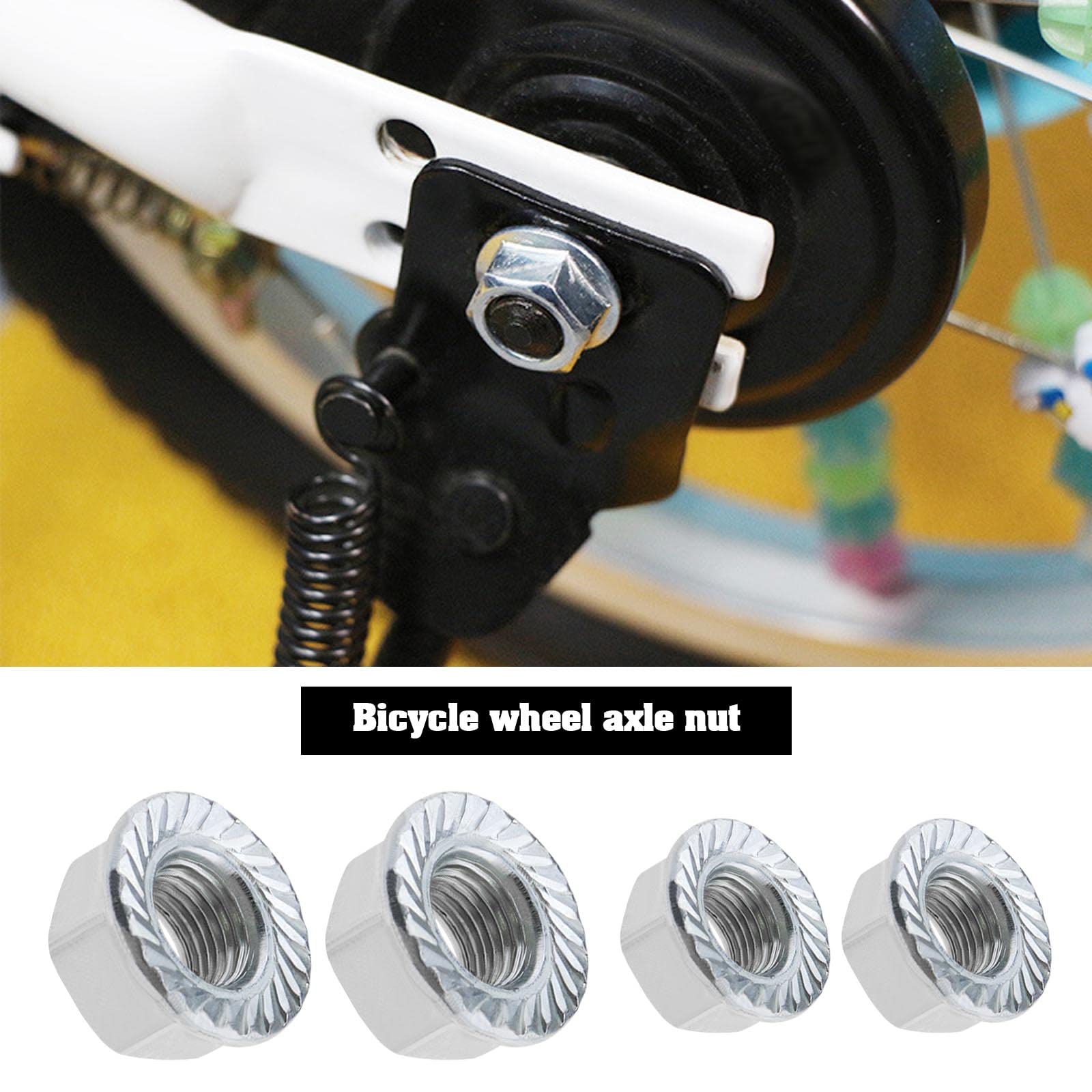 12 Pièces Ecrou D'essieu de Vélo - Bride M8-M9.5-M10 - Ecrou à Embase - Accessoires pour Avant