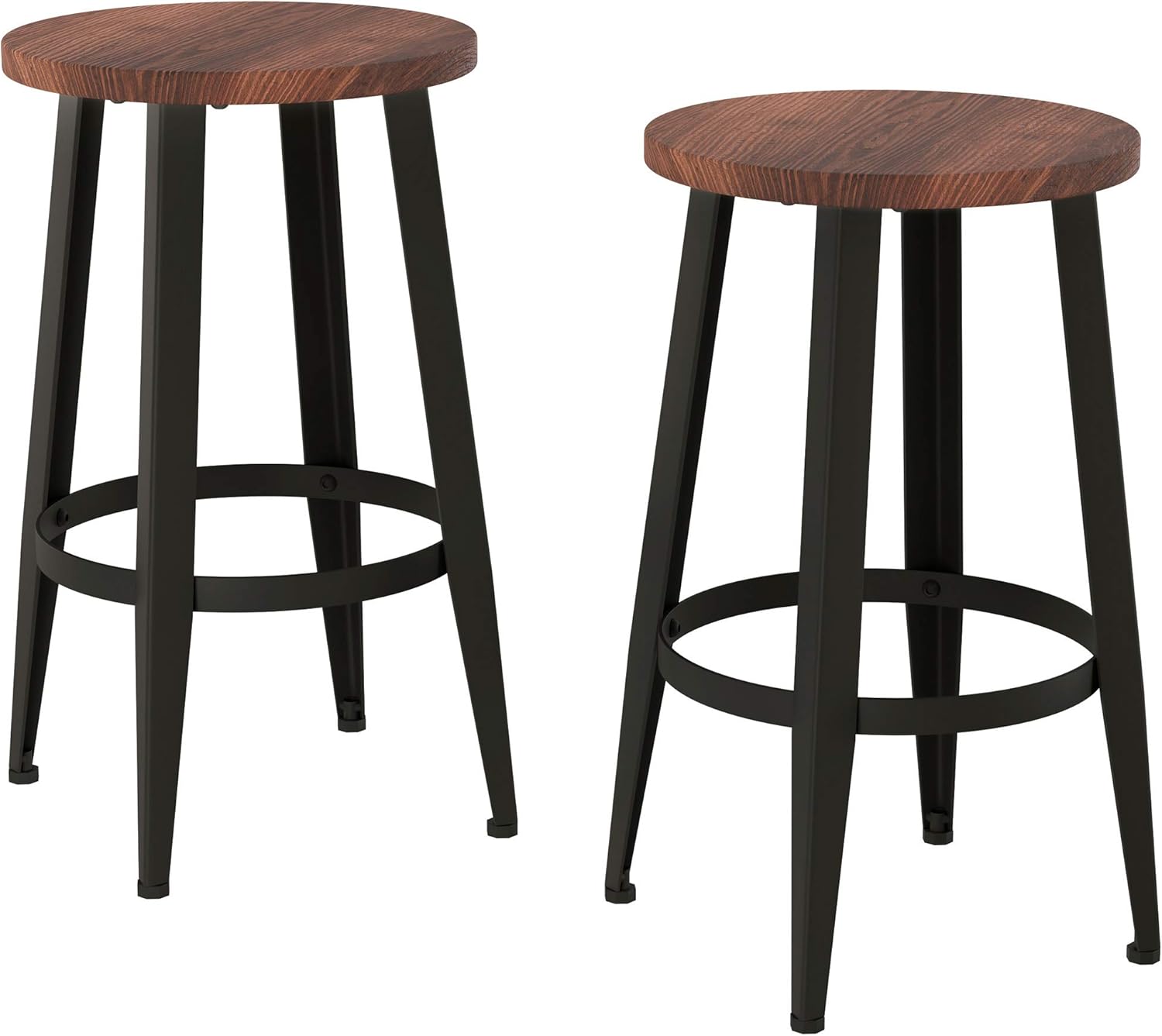 Gеt Sресіаl Prісе Bar Height Stools – Backless Barstool with Metal Base, Wood Seat – Seating for Kitchen or Dining Room – Modern Farmhouse Accent Furniture by Lavish Home – 29.75-Inch (Set of 2) Gеt Sресіаl Prісе Bar Height Stools – Backless Barstool with Metal Base, Wood Seat – Seating for Kitchen or Dining Room – Modern Farmhouse Accent Furniture by Lavish Home – 29.75-Inch (Set of 2)