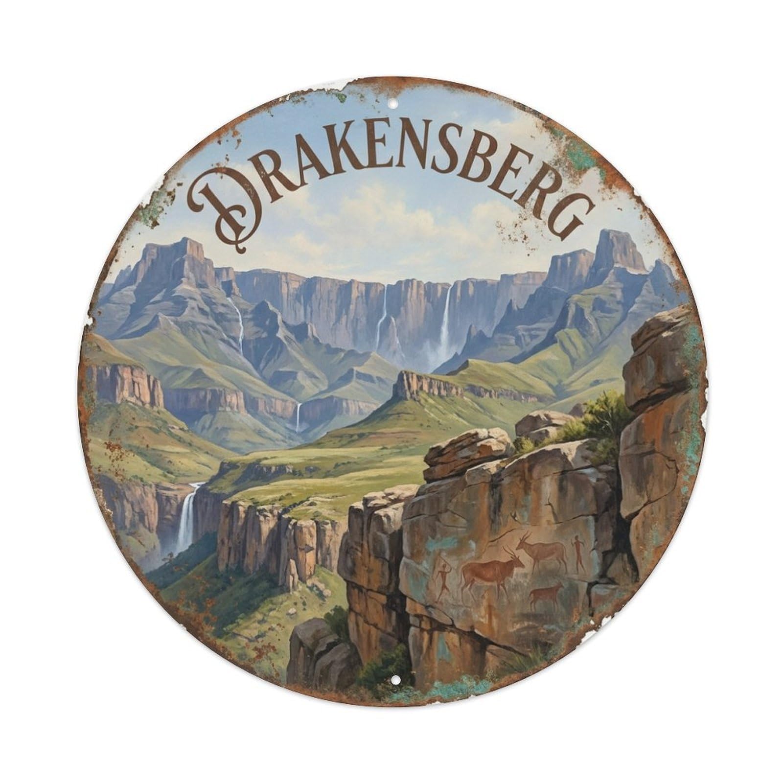 Travel Retro South Africa Drakensberg Metal Tin Sign