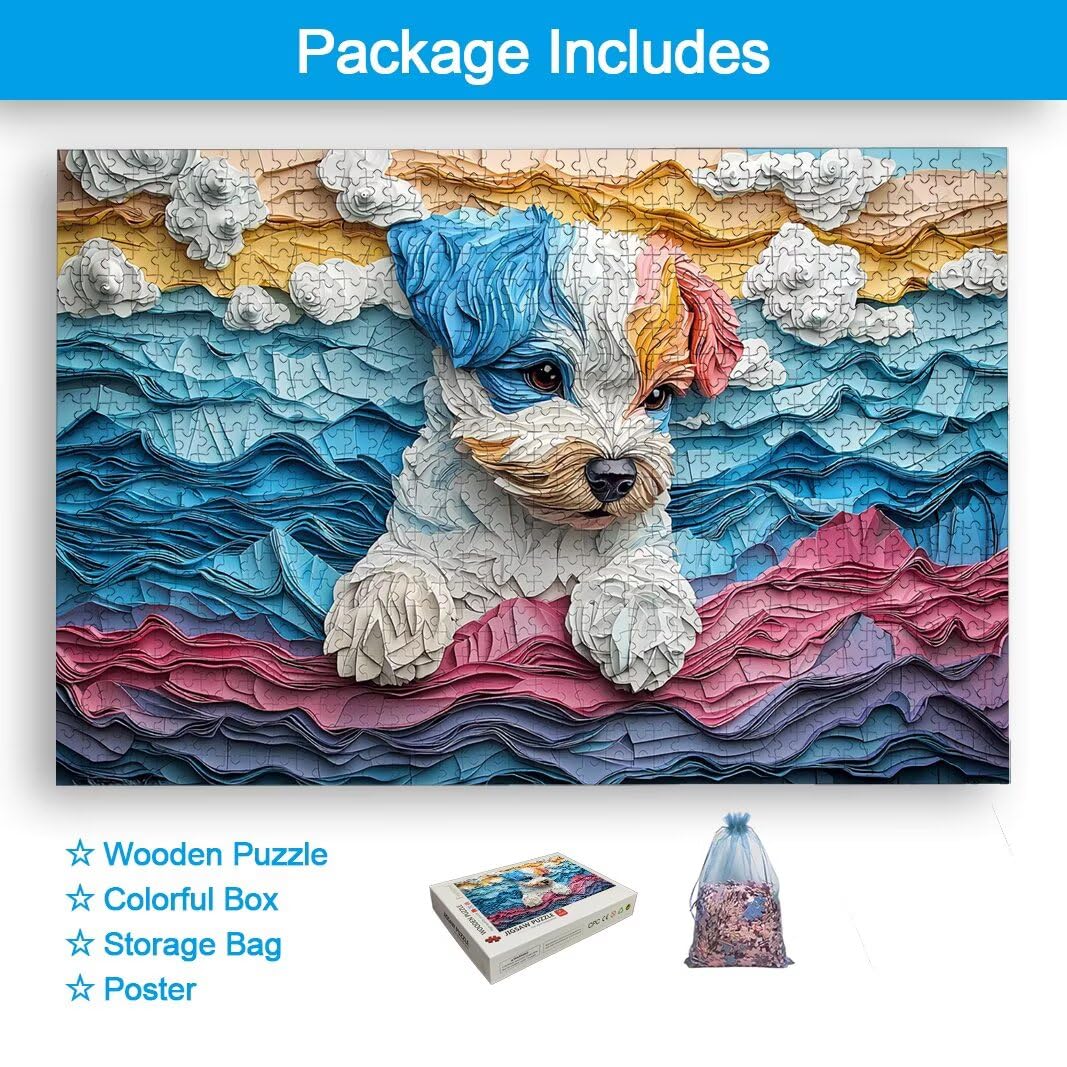 Puzzle 5000 Piezas, Puzzle Perro de Madera para Adultos, Regalos -2530