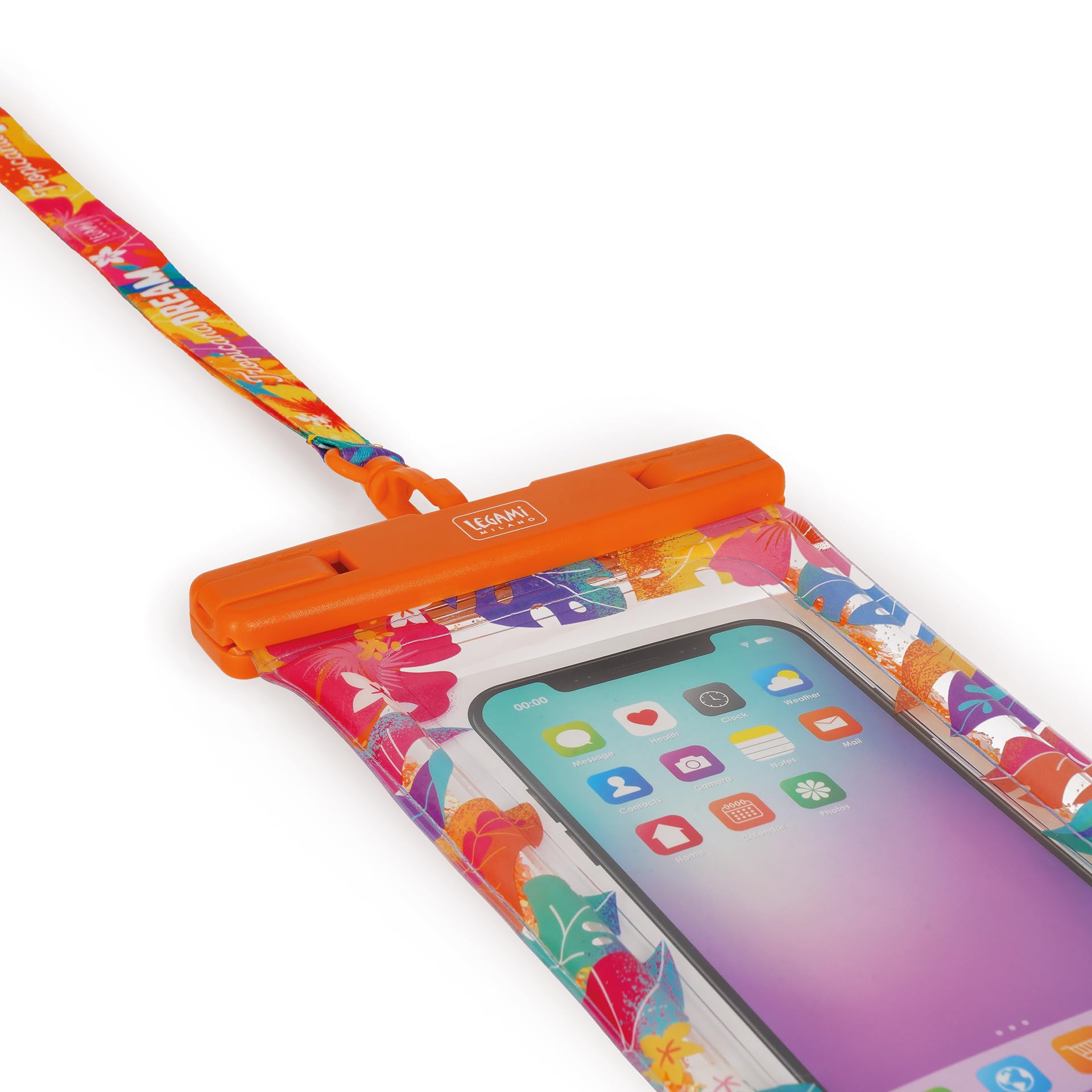 Legami Custodia Impermeabile Galleggiante Per Smartphone – IP68, Touch Screen, Cordino Regolabile, Max 6.5 Pollici, Protegge Da Acqua, Sabbia E Cloro, Design Tropicana Dream