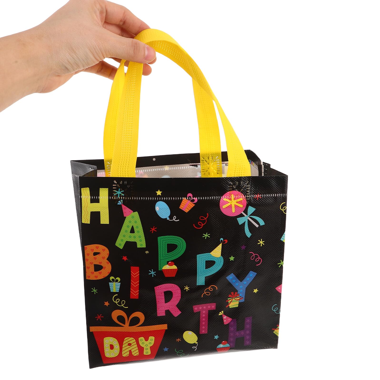 Homoyoyo Bolsas de Obsequio para Cumpleaños con Asas, 30 Piezas de Tela No Tejida Duradera, Tamaño 32x19x8 Cm, Bolsas Reutilizables para Dulces y Fiestas Infantiles