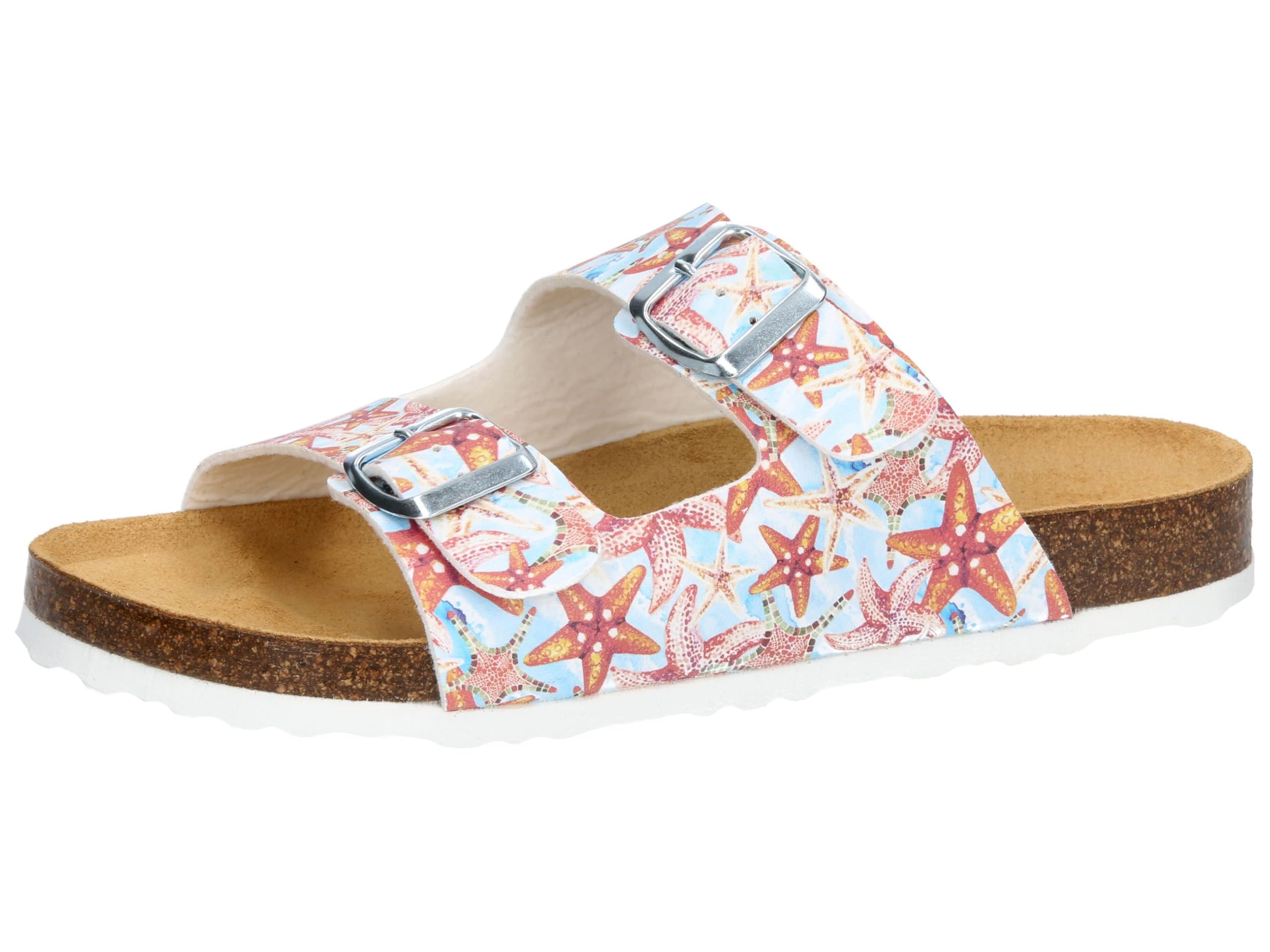 Lico Women's Bioline Platino Mules, White/Colourful, 39 EU, Bright White, 7 UK