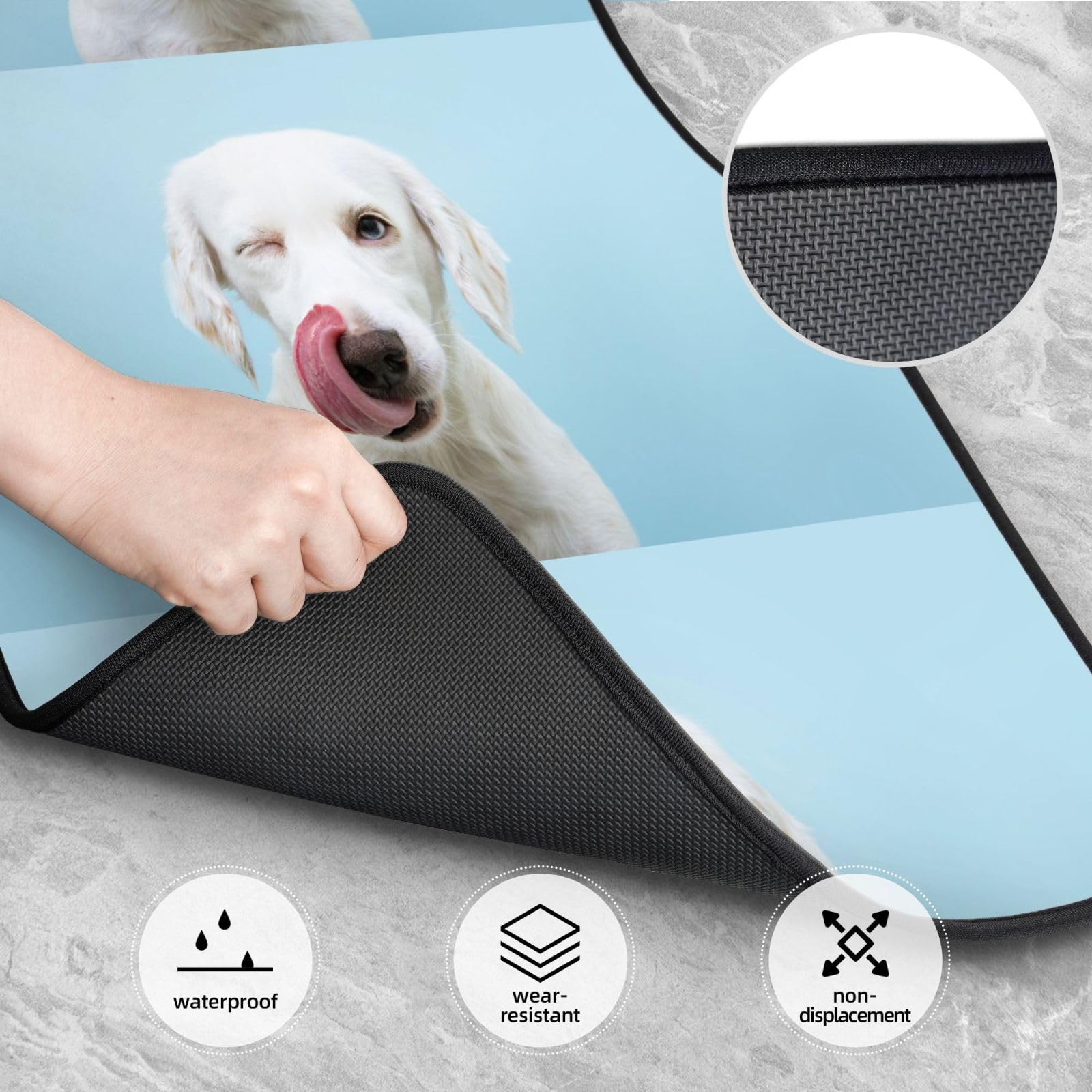 Lustiger Labrador, 4er-Set Auto-Fußmatten, Neopren-Fußmatten für Fahrzeuge, rutschfeste Auto-Fußmatten, Autozubehör