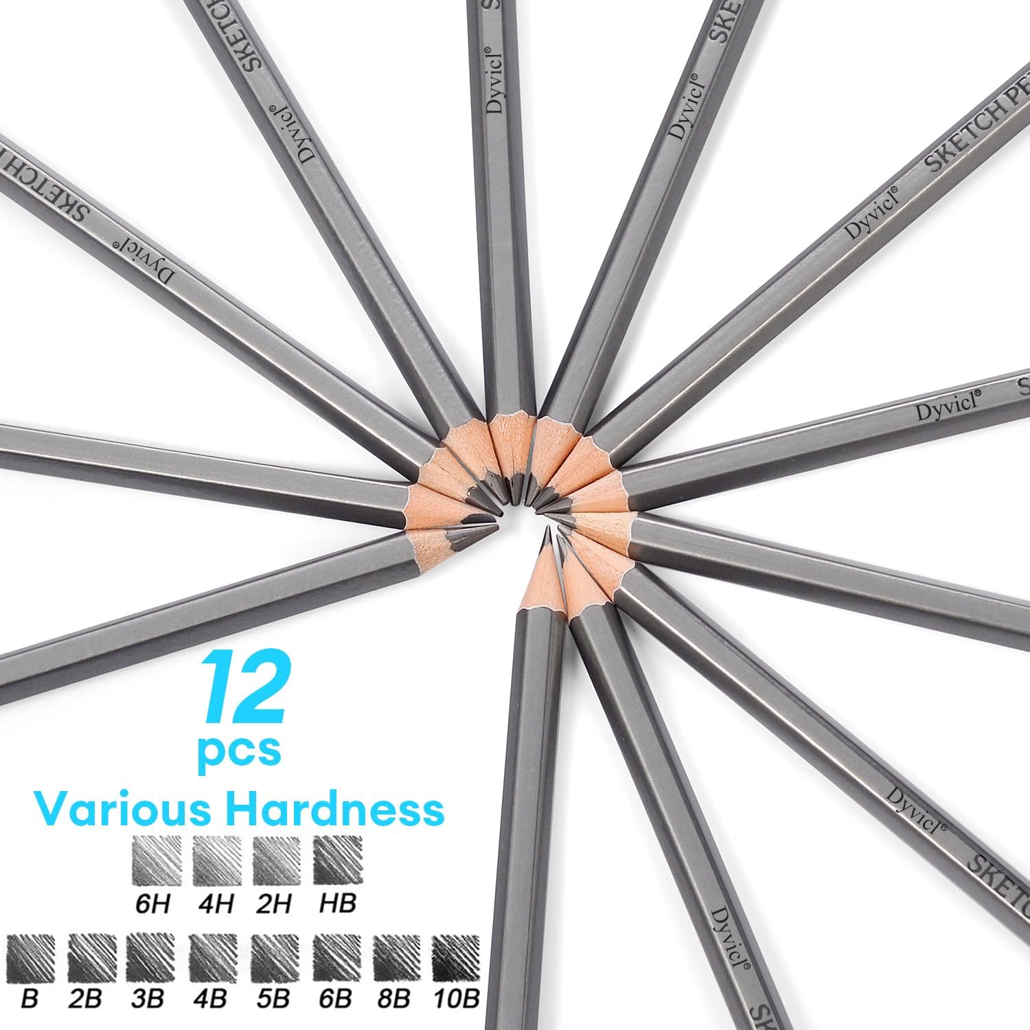 Profal Ding Sketching Pencil Set - 12 Pieces Ding