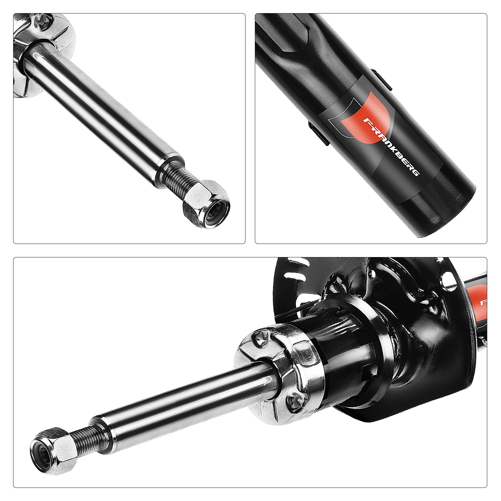 Frankberg 2x Presión del gas del amortiguador Eje Delantero Compatible con A2 8Z0 2000-2005 Cordoba 6L2 2002-2009 Fabia I 6Y2 1999-2008 Sustituir# 334835