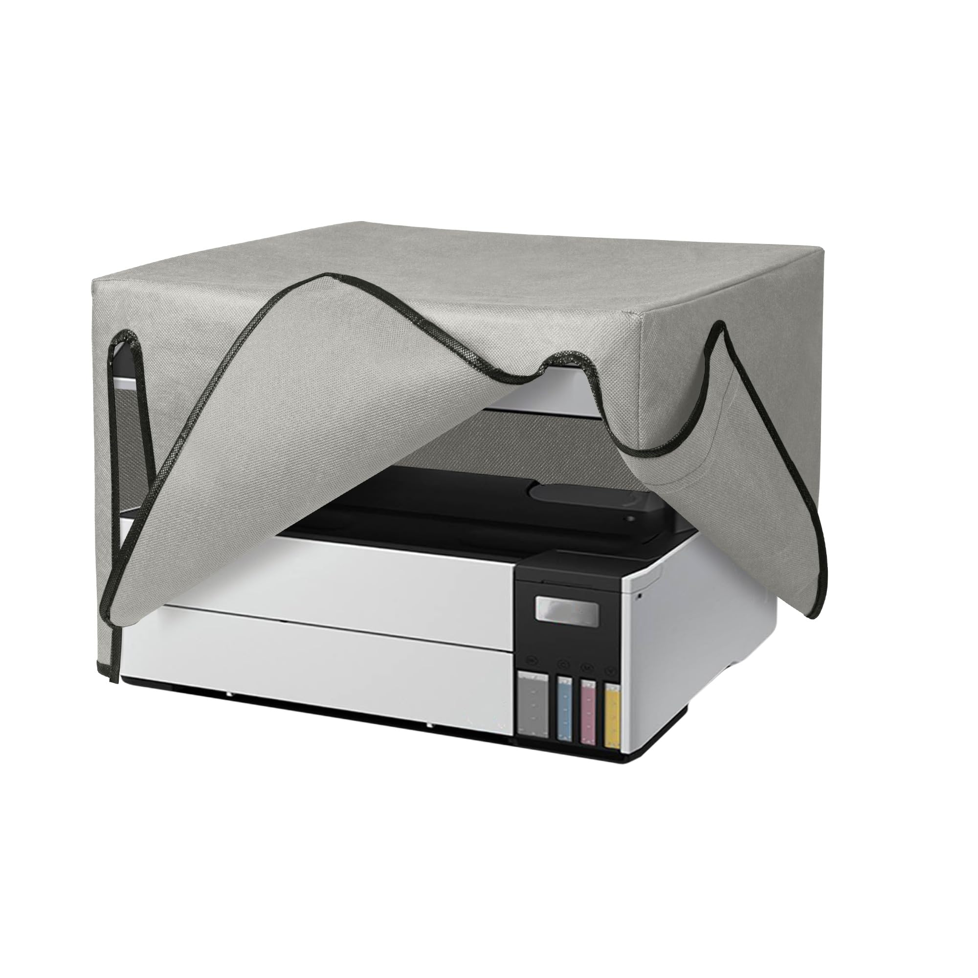 kwmobile Dust Cover Compatible with Epson EcoTank ET-5150 - Printer Case - Fabric Protector Cover - Light Grey