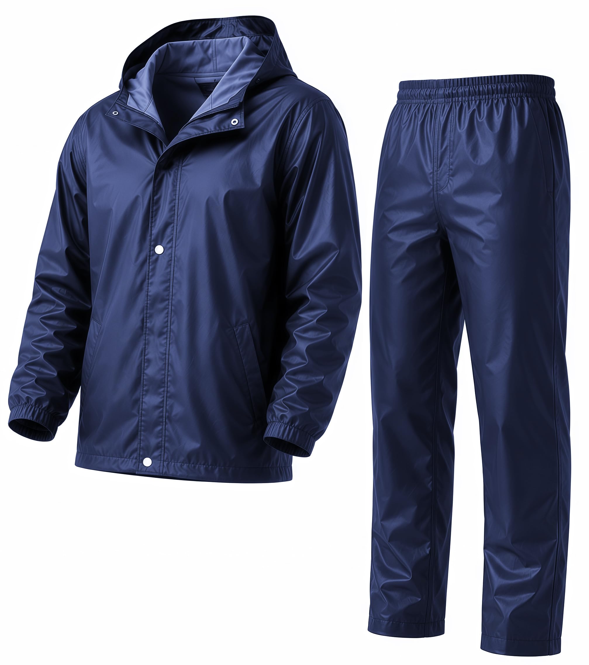 Mens Raincoat Suit with Pant Set Eluxia Series | Waterproof Lightweight Breathable Rain Wear | Elastic Cuff & Waterproof Zipper Raincoat for men waterproof-image-31
