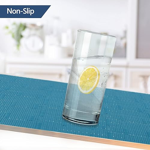 Miniatura 6 de SLKQG Juego de 6 manteles individuales de vinilo, manteles individuales fáciles de limpiar, lavables, resistentes al calor, para mesa de comedor, 17