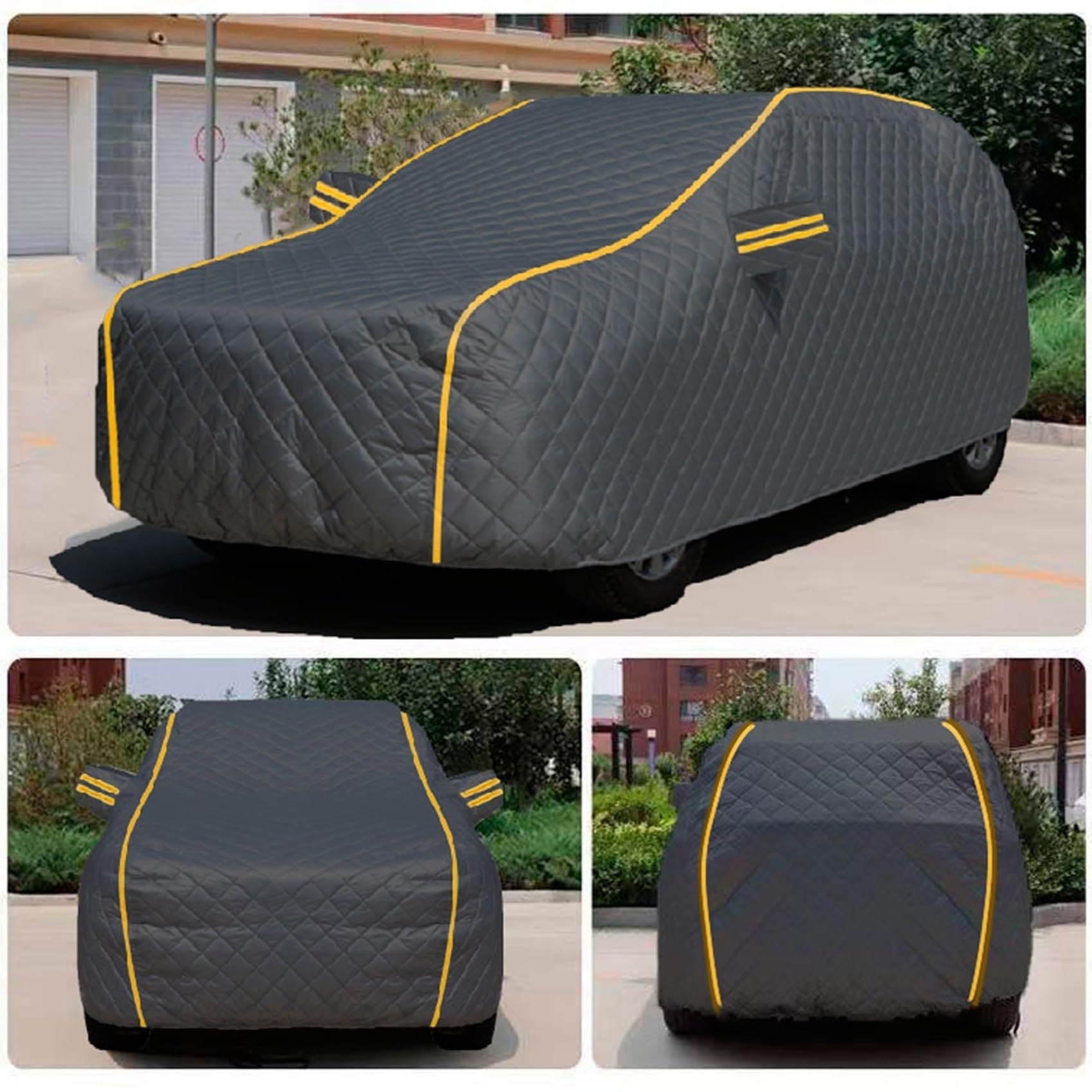 Bâche De Voiture Anti-grêle pour 2024 Renault R5 E-Tech 110 | Housse De Voiture Étanche pour L'extérieur, avec Bandes Réfléchissantes, Couverture Complète(01)