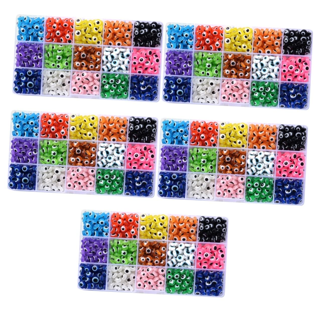 DIYEAH 5 Kisten Perle des Teufelsauges bastelset schmuck herstellen geschenkeidee necklace Anhänger Telefon-Charm-Perlen handwerkliche Herstellung von Perlen kreative Harzperlen